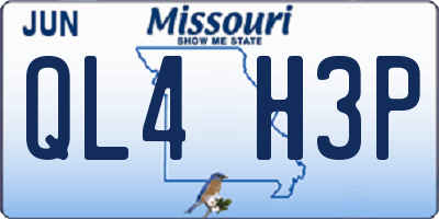 MO license plate QL4H3P