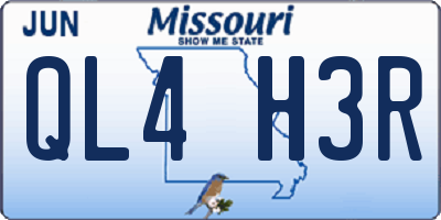 MO license plate QL4H3R