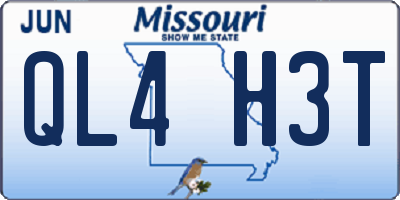 MO license plate QL4H3T