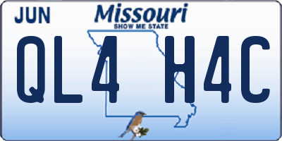 MO license plate QL4H4C