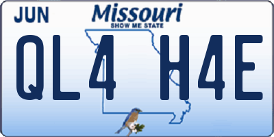 MO license plate QL4H4E