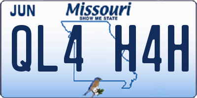 MO license plate QL4H4H