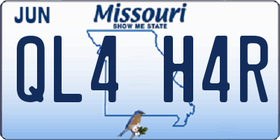 MO license plate QL4H4R