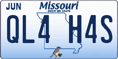 MO license plate QL4H4S