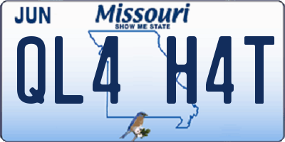 MO license plate QL4H4T