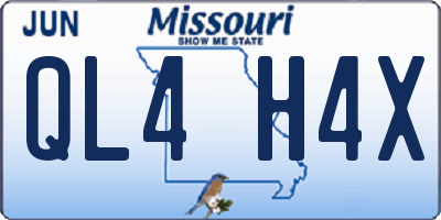 MO license plate QL4H4X
