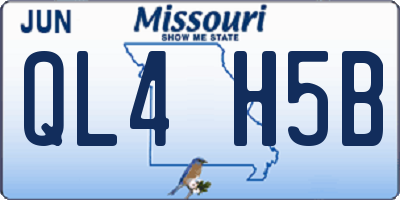 MO license plate QL4H5B