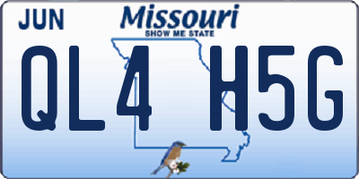 MO license plate QL4H5G