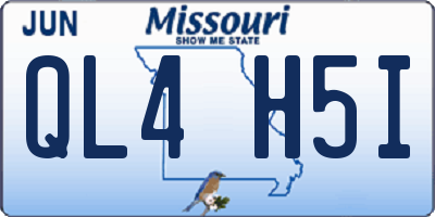 MO license plate QL4H5I