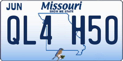 MO license plate QL4H5O