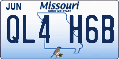 MO license plate QL4H6B