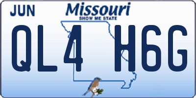 MO license plate QL4H6G