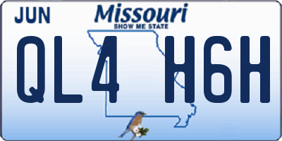 MO license plate QL4H6H
