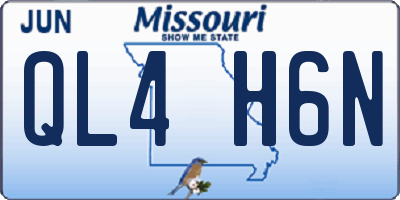 MO license plate QL4H6N