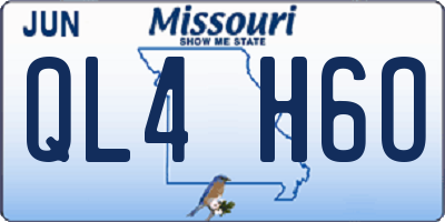 MO license plate QL4H6O