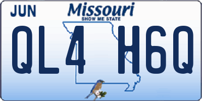 MO license plate QL4H6Q