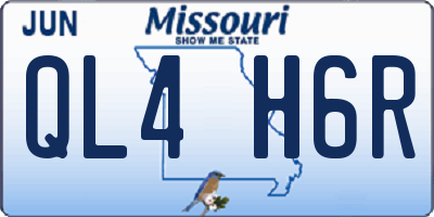 MO license plate QL4H6R