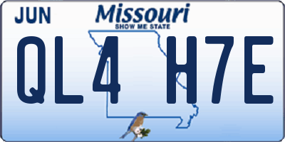 MO license plate QL4H7E