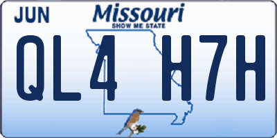 MO license plate QL4H7H