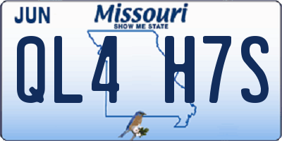 MO license plate QL4H7S