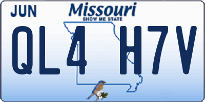 MO license plate QL4H7V