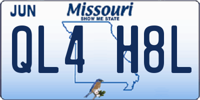 MO license plate QL4H8L