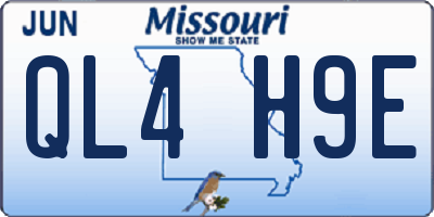 MO license plate QL4H9E