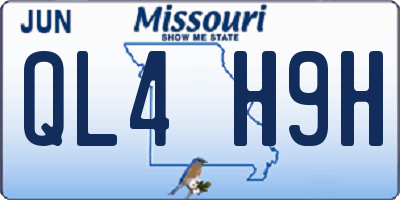 MO license plate QL4H9H