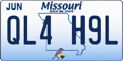 MO license plate QL4H9L