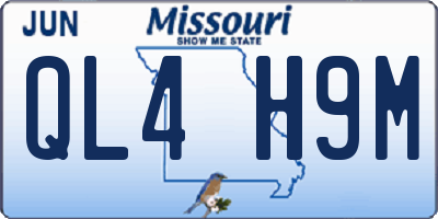 MO license plate QL4H9M