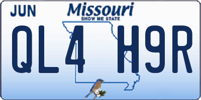 MO license plate QL4H9R