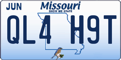 MO license plate QL4H9T