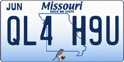 MO license plate QL4H9U