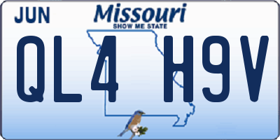 MO license plate QL4H9V