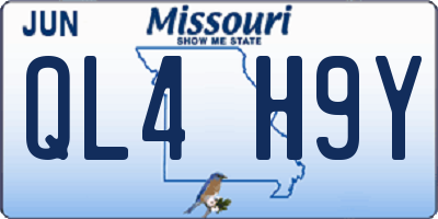 MO license plate QL4H9Y