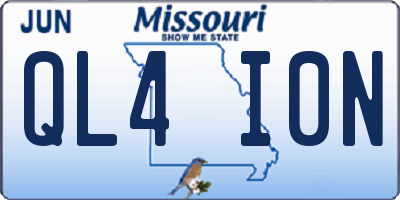 MO license plate QL4I0N