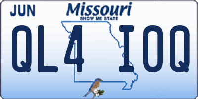 MO license plate QL4I0Q