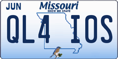 MO license plate QL4I0S