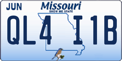 MO license plate QL4I1B