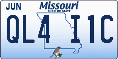 MO license plate QL4I1C