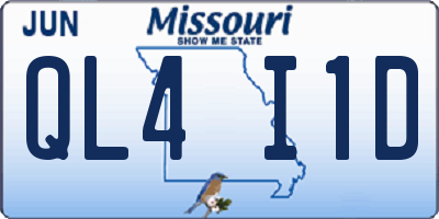 MO license plate QL4I1D