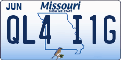 MO license plate QL4I1G