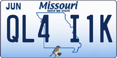 MO license plate QL4I1K