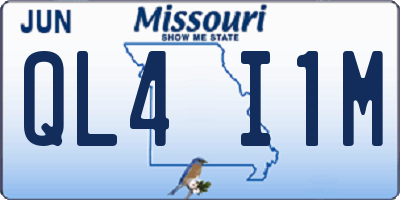 MO license plate QL4I1M