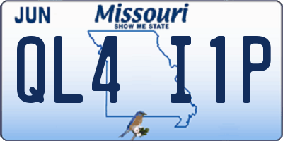 MO license plate QL4I1P