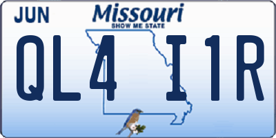 MO license plate QL4I1R