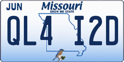 MO license plate QL4I2D