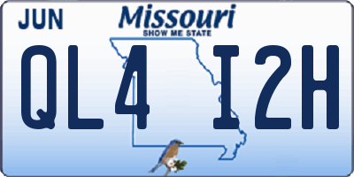 MO license plate QL4I2H