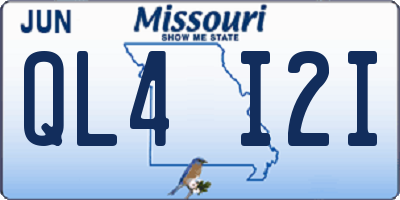 MO license plate QL4I2I