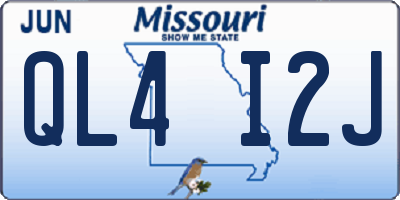 MO license plate QL4I2J